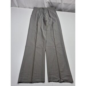 VTG John Alexander Dress Pants Mens 34x37 Gray Wool Pleated NWT Unhemmed